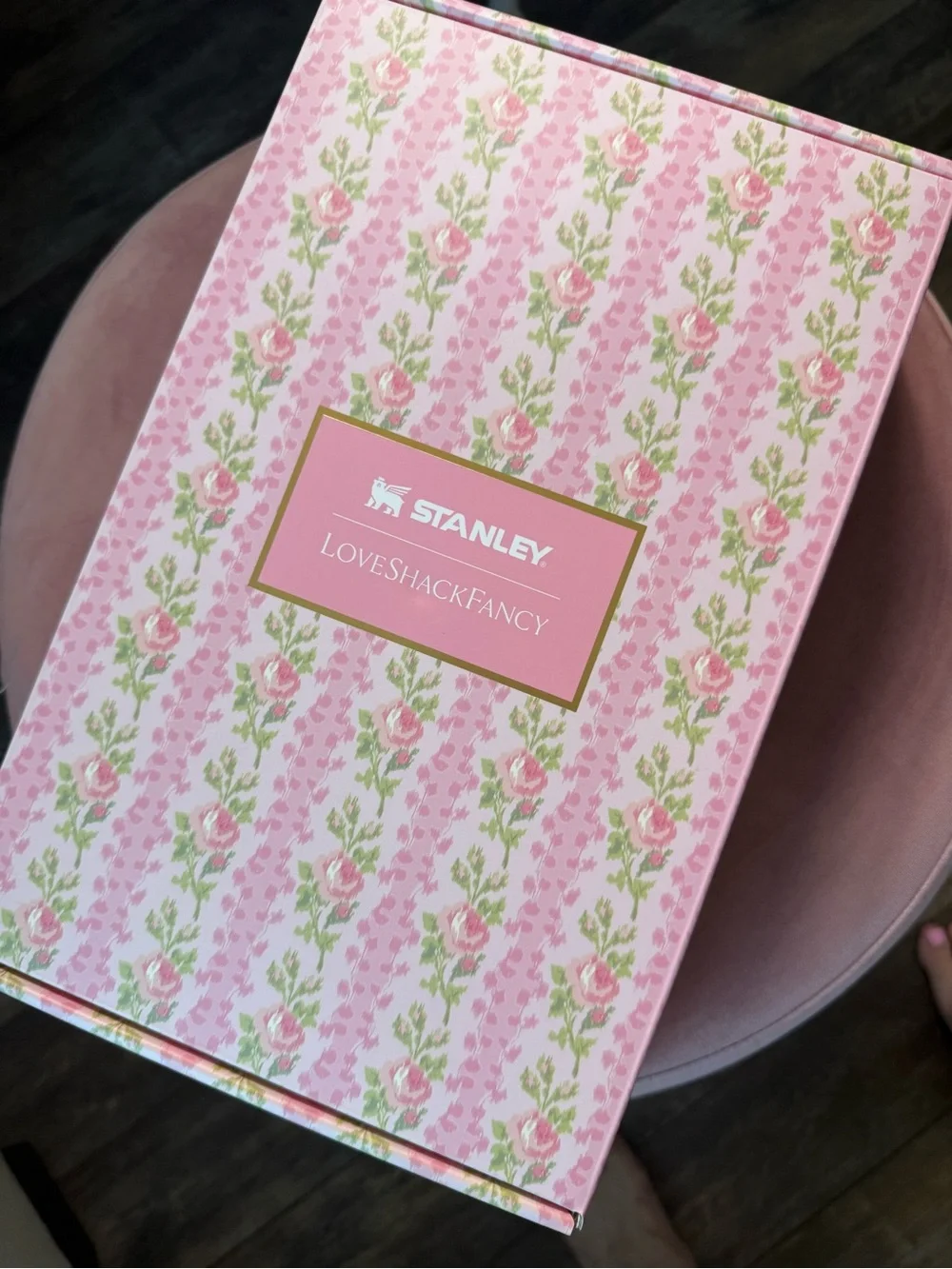 Stanley Floral Travel Tumbler in Pink, Green & Gold - Picture 3 of 3